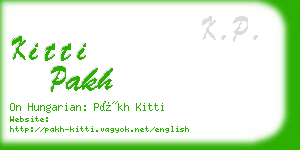 kitti pakh business card